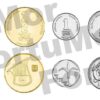 Israel 5 x 8 Pcs Coin Set, 1 5 10 Agorot 1/2 1 2 5 10 New Sheqalim 1985 2017 UNC - Image 3