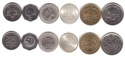 Lebanon 6 Pcs UNC Coin Set, 25 50 50 100 250 500 Livres 1996 2012 #2