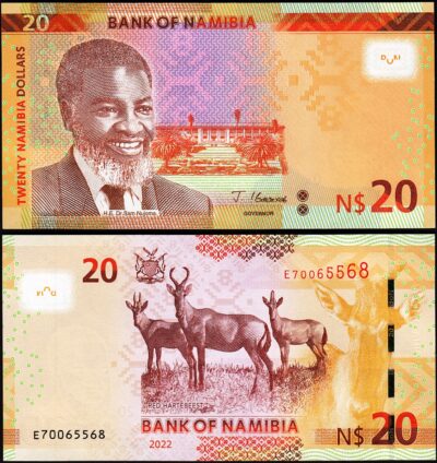 Namibia 20 Dollars 2022, UNC, P-17 New