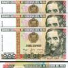 Peru 1000 Intis 1988, UNC, 5 Pcs LOT, Consecutive, P-136B