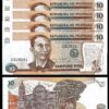 Philippines 10 Piso 1985 1994, UNC, 20 PCS LOT, Consecutive, P-169b, Prefix CG - Image 3