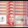 Philippines 50 Piso 2013, UNC, 5 Pcs Lot, P-216, Commemorative, 50 Years