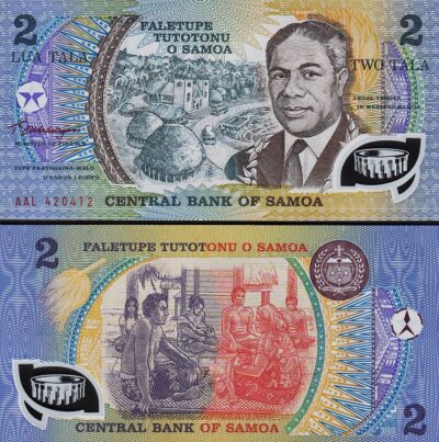 Samoa 2 Tala 1990, UNC, POLYMER, P-31e