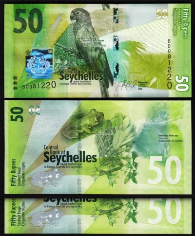 Seychelles 50 Rupees 2016, UNC, 2 Pcs Consecutive Pair, P-49