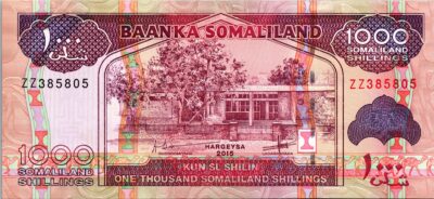 Somaliland 1000 Shillings 2015, Replacement ZZ Prefix, UNC , P-20