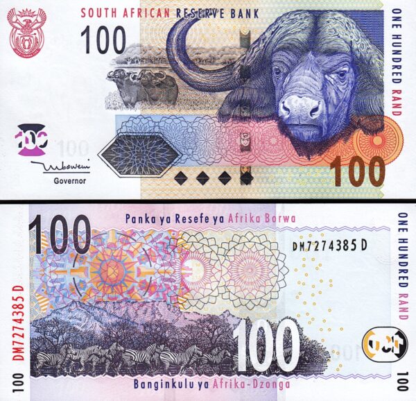 South Africa 100 Rand 2005, UNC, P-131a, Sign 8 Tito Mboweni