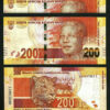 South Africa 200 Rand ND 2016, UNC, 2 Pcs PAIR, P-142b, Sign Kganyago, Mandela