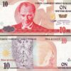 Turkey 10 Ytl / Lira 2005, AU / UNC, P-218, Prefix H