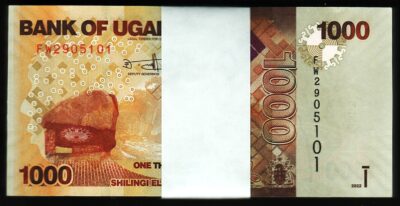 Uganda 1000 Shillings 2022, UNC, BUNDLE, Pack 100 PCS,Consecutive, P-49 New Sign