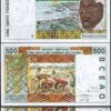 West African States, TOGO 500 Francs 2002, UNC, 2 Pcs PAIR, Consecutive, P-810Tm