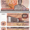 Zaire 100 Zaires 1985, UNC, 2 Pcs PAIR, Consecutive, P-29b