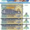 Zaire 20 Nouveaux Zaires 1993, AUNC / UNC, 5 Pcs LOT,  P-56