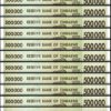 Zimbabwe 500000 500,000 Dollars 2008, UNC, 20 Pcs LOT, Consecutive, P-76