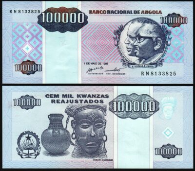 Angola 100000 100,000 Kwanzas 1995, UNC, P-139