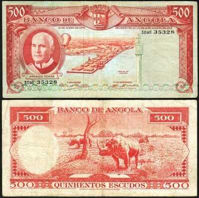 Angola 500 Escudos 1970, VF, P-97