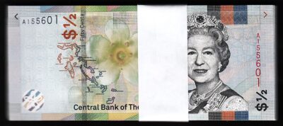 Bahamas 50 Cents 1/2 Dollar, 2019, UNC, ½ BUNDLE, Pack of 50 PCS, P-76a