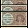 Bohemia & Moravia 1 Korun 1940, aXF, 5 Pcs LOT, P-3a