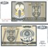 Croatia 50 Dinara, 1992, UNC, 2 Pcs PAIR, Consecutive, P-R2, KNIN, Prefix AA - Image 3