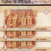 Egypt 1 Pound 1-10- 2007, UNC, 5 Pcs LOT, Consecutive, P-50m