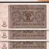 Germany 2 Rentenmark 1937, UNC, 20 Pcs LOT, Consecutive,P-174b,Watermark,8 Digit - Image 3