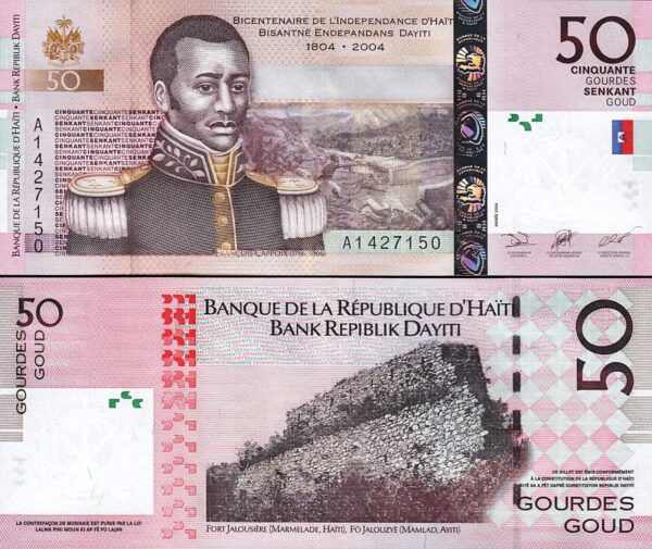 Haiti 50 Gourdes 2004, UNC, Commemorative, P-274a, Prefix A