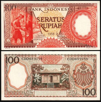 Indonesia 100 Rupiah 1958, UNC, P-59