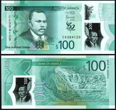Jamaica 100 Dollars 2022 2023, UNC, Polymer,P-New Design