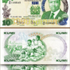 Kenya 10 Shillings, 1982, UNC, 2 Pcs PAIR, Consecutive, P-20b, Sign 6