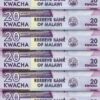 Malawi 20 Kwacha 2019, UNC, 10 Pcs LOT, Consecutive, P-63 New Sign