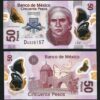 Mexico 50 Pesos 2019, UNC, 5 PCS LOT, Polymer, P-123a - Image 3