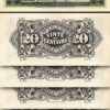 Mozambique 20 Centavos 1933, AUNC UNC, 5 Pcs LOT,  P-R29, Perforated