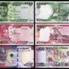 Nigeria 3 Pcs Set, 100 200 500 Naira 2024, UNC, P-New Date & Design