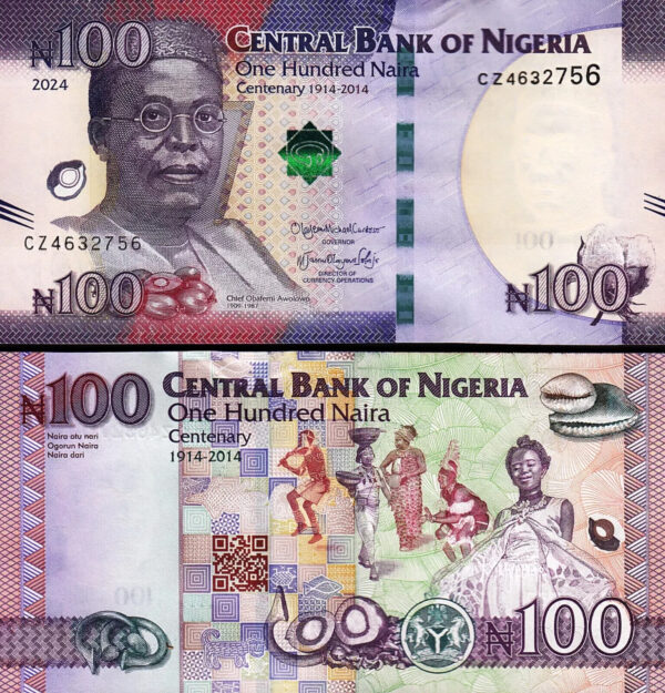 Nigeria 3 Pcs Set, 100 200 500 Naira 2024, UNC, P-New Date & Design - Image 3