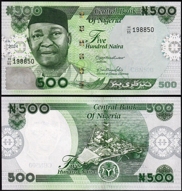 Nigeria 3 Pcs Set, 100 200 500 Naira 2024, UNC, P-New Date & Design - Image 5