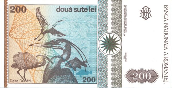 Romania 200 Lei 1992, LOW Serial, 000600, UNC, P-100 - Image 3