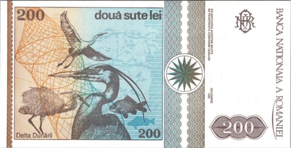 Romania 200 Lei 1992, Very LOW Serial, 000020, UNC, P-100 - Image 3