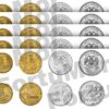 Russia 5 (x) 8 Coins SET , 1 5 10 50 Kopeks 1 2 5 10 Rubles, UNC, 1997 2015