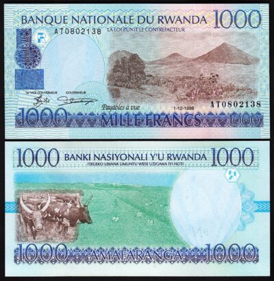 Rwanda 1000 Francs 1998, UNC, P-27