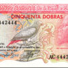 Saint Thomas & Sao Tome 50 Dobras 1982, RADAR 4442444 UNC, P-56, RARE !!!