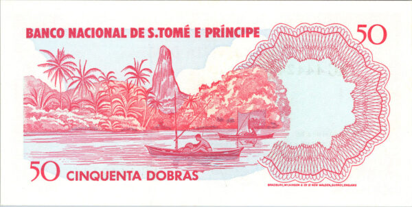 Saint Thomas & Sao Tome 50 Dobras 1982, RADAR 4442444 UNC, P-56, RARE !!! - Image 3