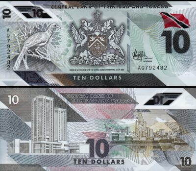 Trinidad Tobago 10 Dollars, 2020 2021, UNC, P-New Design