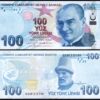 Turkey 100 Lira 2009 - 2024, UNC, 5 Pcs LOT, Consecutive, Prfx G, P-226,New Sign - Image 3