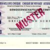 AUSTRIA ZENTRALBANK (MUSTER) SPECIMEN TRAVELLERS CHEQUE 3000 SHILLING aAU