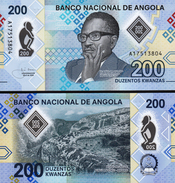 Angola 200 Kwanzas 2020, UNC, 10 Pcs LOT, Consecutive, Polymer, P-160 - Image 4