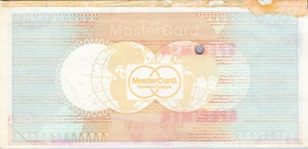 Australia SPECIMEN, ETC, Mastercard Travellers Cheque, 100 Dollars, AU, T.COOK - Image 3