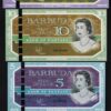 BARBUDA 5 x 6 PCS SET 1 2 5 10 20 50 $ UNC 2019 HYBRID POLYMER QEII (30 PCS)
