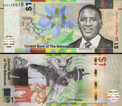 Bahamas 1 Dollar 2017, aUNC P-71A