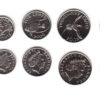 Bermuda 5 Pcs UNC Coins SET, 1 5 10 25 Cents 1 Dollar 2008