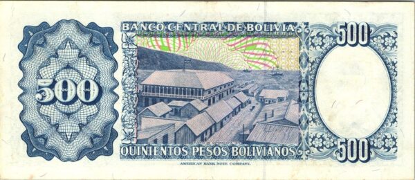 Bolivia 500 Bolivianos 1981, aAU, P-165, Serie A - Image 3