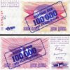 Bosnia Herzegovina 100000 Dinar 1993, UNC- 5 Pcs LOT, Consecutive, P-34b - Image 3